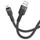 Καλώδιο Σύνδεσης Hoco U110 USB σε Micro-USB Braided 2.4A Μαύρο 1.2m Υψηλής Αντοχής