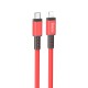 Καλώδιο Σύνδεσης Hoco X85 Strength USB-C σε Lightning PD20W Κόκκινο 1m Υψηλής Αντοχής