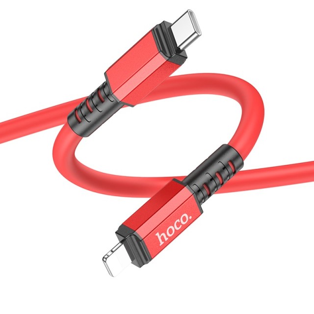 Καλώδιο Σύνδεσης Hoco X85 Strength USB-C σε Lightning PD20W Κόκκινο 1m Υψηλής Αντοχής