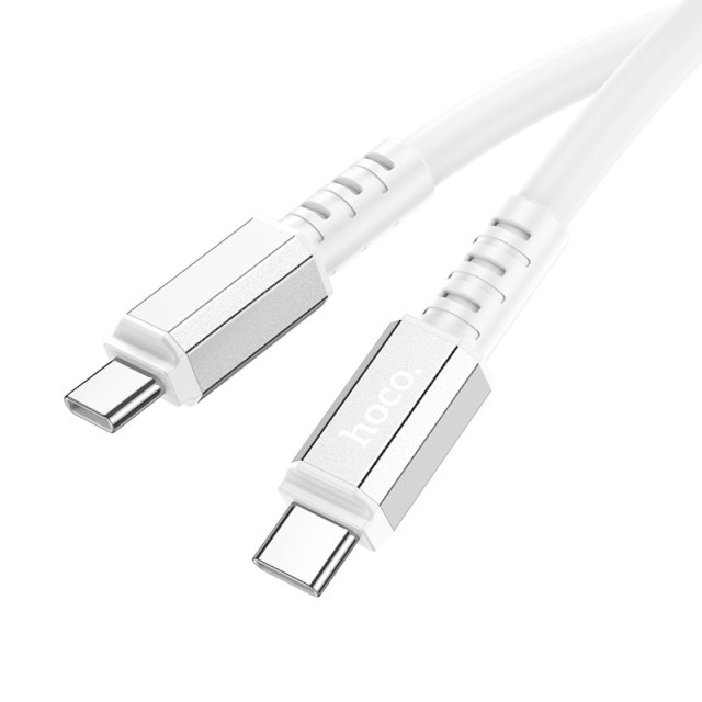 Καλώδιο Σύνδεσης Hoco X85 Strength USB-C σε USB-C 60W 20V/3A Λευκό 1μ. Υψηλής Αντοχής