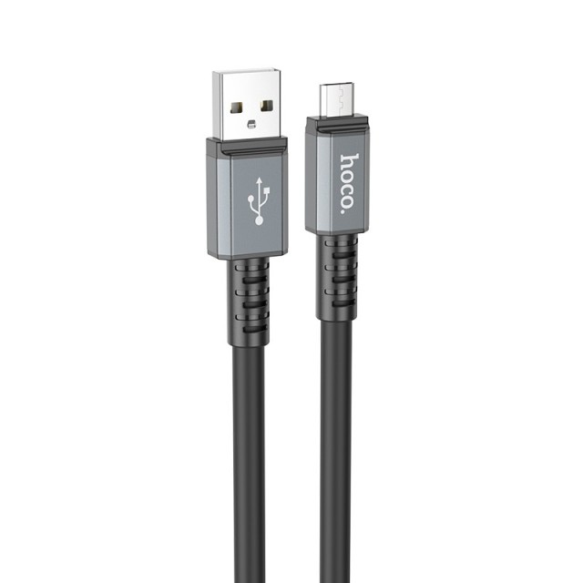 Καλώδιο Σύνδεσης Hoco X85 Strength USB σε Micro-USB 2.4A Μαύρο 1m Υψηλής Αντοχής