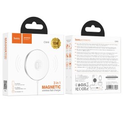 Ασύρματος Φορτιστής Hoco CW41 Delight  3-σε-1 15W Magnetic Magsafe 7.5W Λευκό