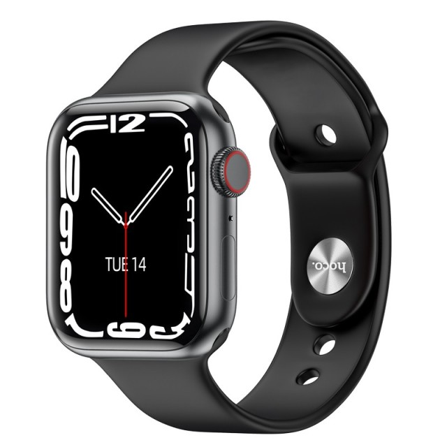 Smartwatch Hoco Y1 Pro IP68 IPS Screen 1.85" Glass 280mAh Silicon Band Μαύρο