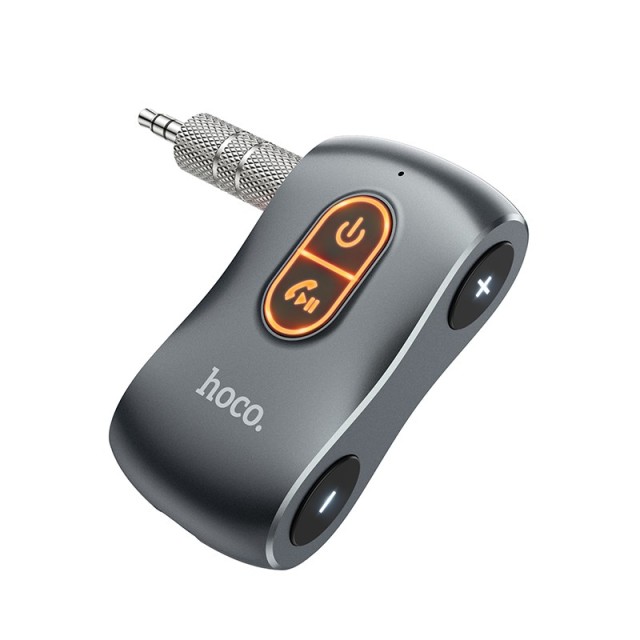 Bluetooth Transmitter Hoco E73 Tour BT v5.0,έξοδος AUX 3.5mm TF Card με Ενσωματωμένο Μικρόφωνο Γκρι