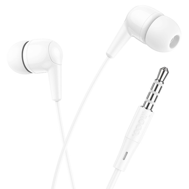 Hands Free Hoco M97 Enjoy Earphones Stereo 3.5mm με Μικρόφωνο και Πλήκτρο Λειτουργίας Λευκά