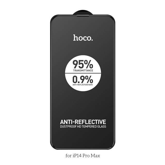 Tempered Glass Hoco A32 Anti Reflective Dustproof 0.33mm για Apple iPhone 14 Pro Max Μαύρο