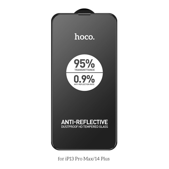 Tempered Glass Hoco A32 Anti Reflective Dustproof 0.33mm για Apple iPhone 14 Plus/ iPhone 13 Pro Max  Μαύρο