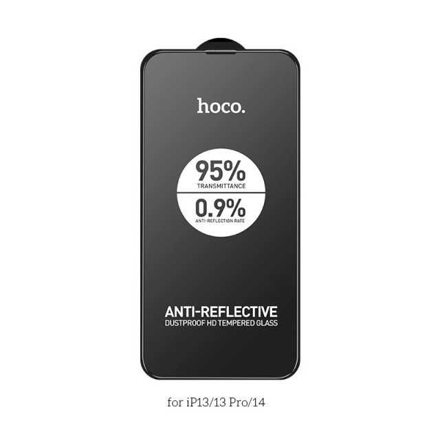 Tempered Glass Hoco A32 Anti Reflective Dustproof 0.33mm για Apple iPhone 14/ iPhone 13/ iPhone 13 Pro Μαύρο