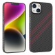 Θήκη Hoco Slim Kevlar Texture για Apple iPhone 14 Μαύρο Κόκκινο