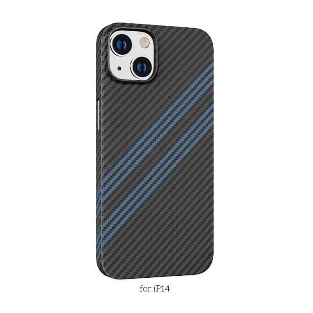 Θήκη Hoco Slim Kevlar Texture για Apple iPhone 14 Μαύρο Μπλε