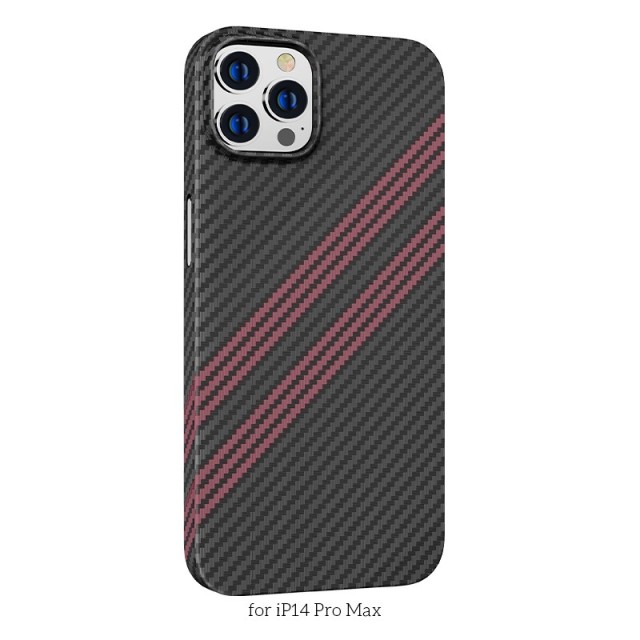 Θήκη Hoco Slim Kevlar Texture για Apple iPhone 14 Pro Max Μαύρο Κόκκινη