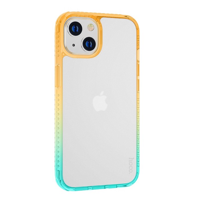 Θήκη Hoco Crystal Color Skin Feel για Apple iPhone 14 Plus Πορτοκαλί Πράσινη