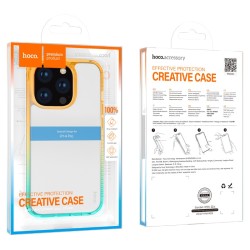 Θήκη Hoco Crystal Color Skin Feel για Apple iPhone 14 Pro Πορτοκαλί Πράσινη