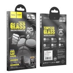 Tempered Glass Hoco G1 0.33mm Flash Attach Full Silk Screen HD για Apple iPhone 14 Pro Μαύρο