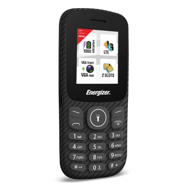 Energizer Energy E130S 4G Dual Sim 1.77" 1000 mAh, Bluetooth, Camera Μαύρο