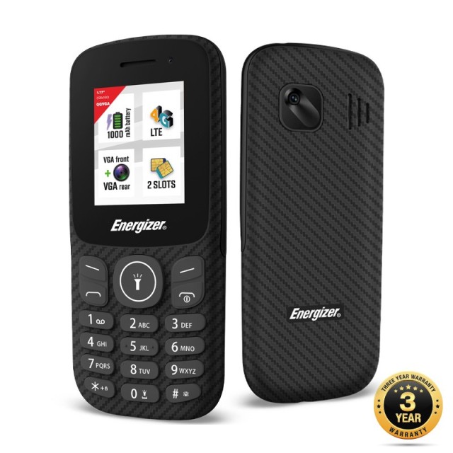 Energizer Energy E130S 4G Dual Sim 1.77" 1000 mAh, Bluetooth, Camera Μαύρο