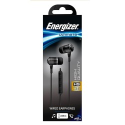 Hands Free Energizer UIC30 Metal Stereo με Αντάπτορα USB-C σε 3.5mm και Πλήκτρα Λειτουργίας 1.2  Μαύρο