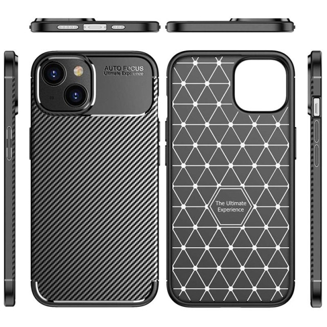 Θήκη Ancus AutoFocus Carbon Fiber για Apple iPhone 14 Plus Μαύρη