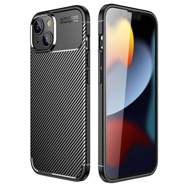 Θήκη Ancus AutoFocus Carbon Fiber για Apple iPhone 14 Μαύρη