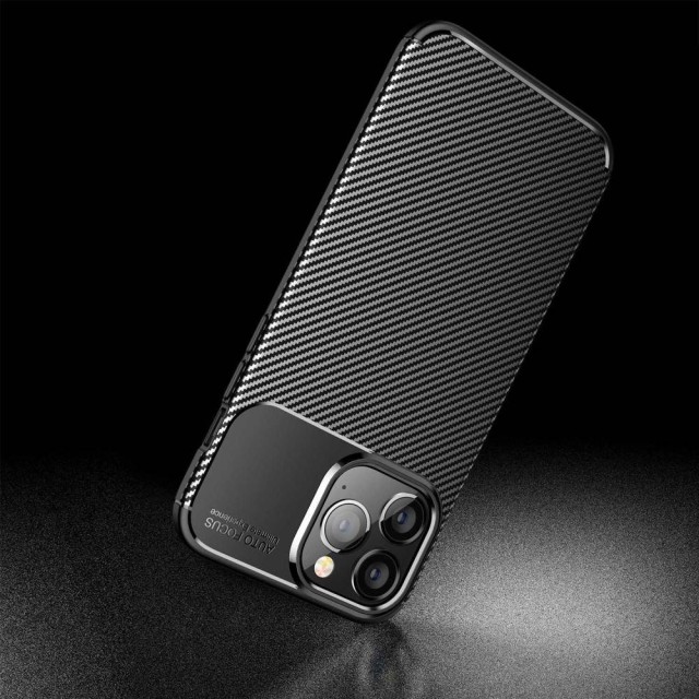 Θήκη Ancus AutoFocus Carbon Fiber για Apple iPhone 14 Pro Μαύρη