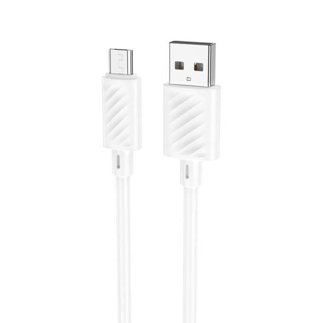 Καλώδιο σύνδεσης Hoco X88 USB σε Micro USB 2.4A για Γρήγορη Φόρτιση και Μεταφορά Δεδομένων 1m Λευκό