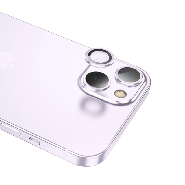 Προστασία Κάμερας Hoco 3D Metal V12 Plus για Apple iPhone 14 / iPhone 14 Plus Μωβ