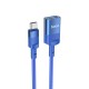 Καλώδιο Προέκτασης Hoco U107 USB-C Αρσενικό σε USB 3.0 Θηλυκό 5V/2A 5Gbps OTG 1.2m Μπλε