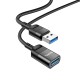 Καλώδιο Προέκτασης Hoco U107 USB Αρσενικό σε USB 3.0 Θηλυκό 3A 5Gbps OTG 1.2m Μαύρο