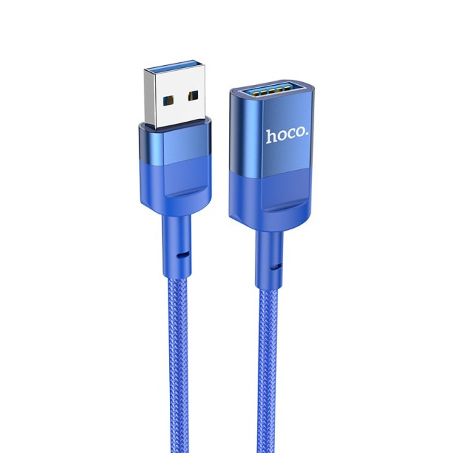 Καλώδιο Προέκτασης Hoco U107 USB Αρσενικό σε USB 3.0 Θηλυκό 3A 5Gbps OTG 1.2m Μπλε