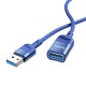 Καλώδιο Προέκτασης Hoco U107 USB Αρσενικό σε USB 3.0 Θηλυκό 3A 5Gbps OTG 1.2m Μπλε