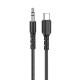 Καλώδιο σύνδεσης Ήχου Hoco UPA17 Braided USB-C σε 3.5mm Αρσενικό 1m Μαύρο