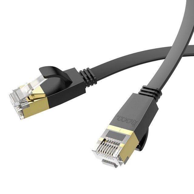Καλώδιο Δικτύου Hoco US07 General Pure Copper Cat 6 UTP Πλακέ Καλώδιο 1Gbps 3m Μαύρο Καλώδιο Δικτύου Hoco US07 General Pure Copper Cat 6 UTP Πλακέ Καλώδιο 1Gbps 3m Μαύρο