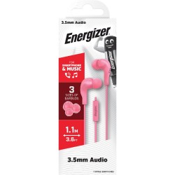 Hands Free Energizer CIA5 Stereo 3.5mm Ροζ με Μικρόφωνο 1,1μ