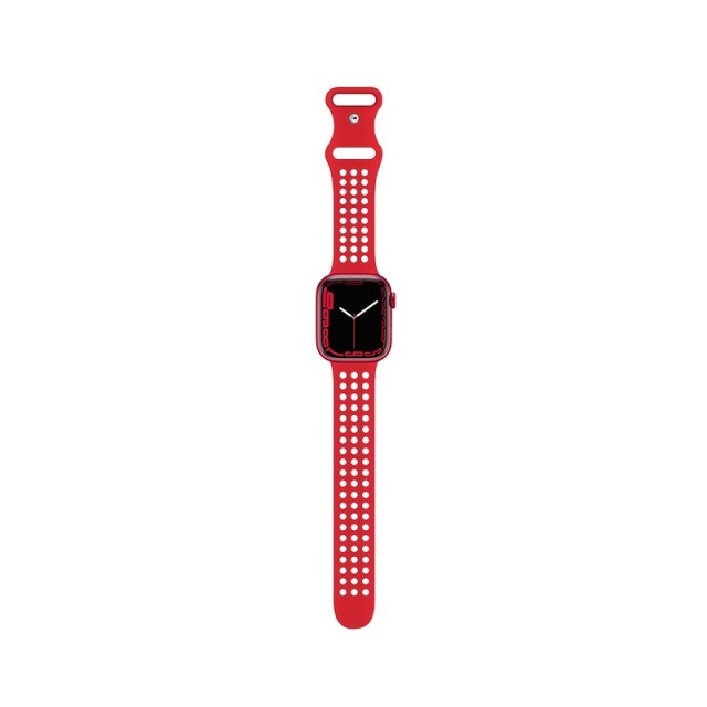 Watchband Hoco WA08 Flexible Honeycomb 38/40/41mm για Apple Watch 1/2/3/4/5/6/7/8/SE Big Red Silicon Band