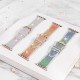 Watchband Hoco WA11 Diamond series 42/44/45/49mm για Apple Watch 1/2/3/4/5/6/7/8/SE/Ultra Λευκό Ασημί Silicone Band