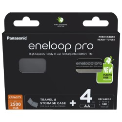 Μπαταρία Επαναφορτιζόμενη Panasonic Eneloop Pro Eco Pack BK-3HCDEC4BE 2500 mAh size AA Ni-MH 1.2V Τεμ. 4 με κουτί αποθήκευσης