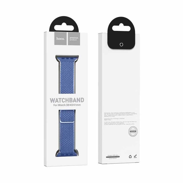 Watchband Hoco WA05 Jane Eyre 38/40/41mm από Nylon για Apple Watch 1/2/3/4/5/6/7/8/SE Cold Sea Blue