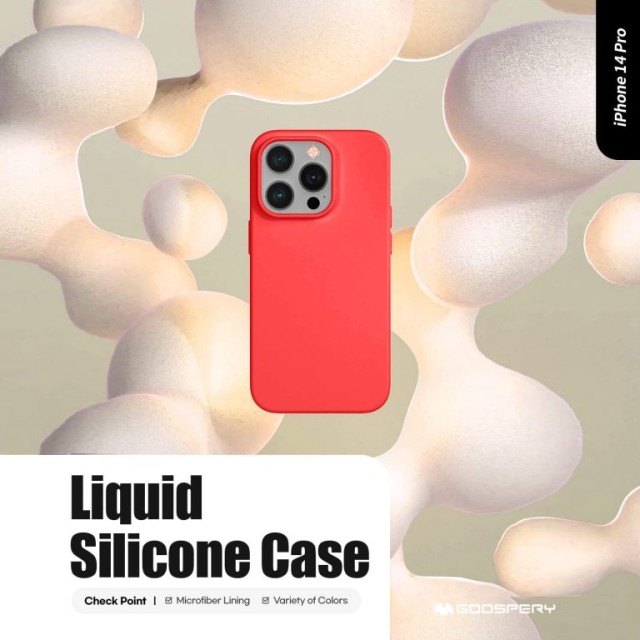 Θήκη Goospery Silicone για Apple iPhone 14 Pro Κόκκινη