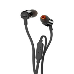 Hands Free JBL Tune 110 In-ear 3.5mm Pure Bass Sound 9mm με Μικρόφωνο και Πλακέ Καλώδιο JBLT110BK Μαύρο