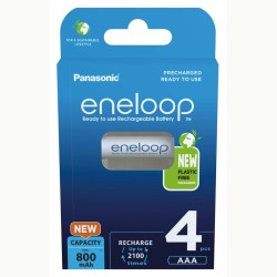 Μπαταρία Επαναφορτιζόμενη Panasonic R03 Eneloop BK-4MCDE/4BE 800mAh size AAA Ni-MH 1.2V Τεμ. 4