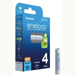 Μπαταρία Επαναφορτιζόμενη Panasonic R03 Eneloop BK-4MCDE/4BE 800mAh size AAA Ni-MH 1.2V Τεμ. 4