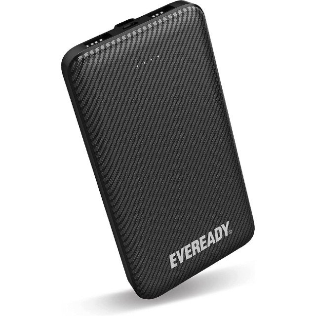 Power Bank Energizer Eveready Slim 10000mAh 2A  με 2x USB 2.0 και LED Ένδειξη Μπαταρίας Μαύρο