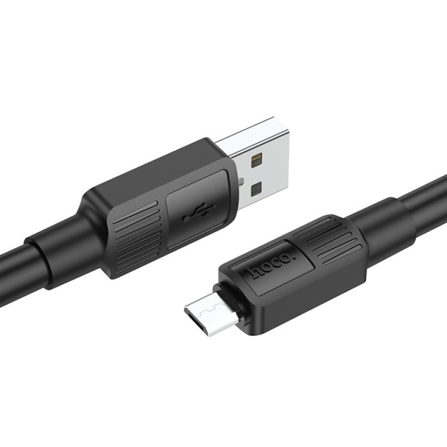 Καλώδιο σύνδεσης Hoco X84 Solid USB σε Micro USB 2.4A Μαύρο 1m Υψηλής Αντοχής