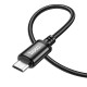 Καλώδιο σύνδεσης Hoco X89 Wind USB σε Micro USB 2.4A 1m Μαύρο Braided