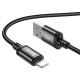 Καλώδιο Hoco X89 Wind USB σε Lightning 2.4A Braided Μαύρο 1m