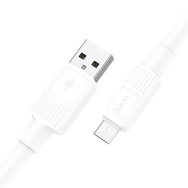 Καλώδιο σύνδεσης Hoco X84 Solid USB σε Micro USB 2.4A Λευκό 1m Υψηλής Αντοχής