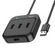 Hub USB Hoco HB31 Easy 4-in-1 με 4 x USB2.0 1.2m Μαύρο