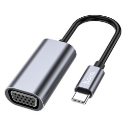 Αντάπτορας  Hoco UA21 Origin USB-C σε VGA Full HD 1080P Γκρι