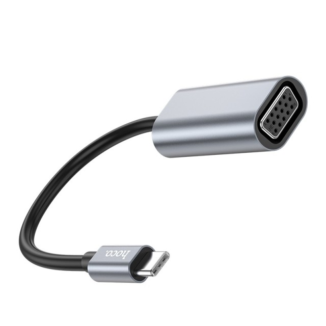 Αντάπτορας  Hoco UA21 Origin USB-C σε VGA Full HD 1080P Γκρι