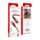 Καλώδιο σύνδεσης Borofone BX54 Ultra bright USB σε Lighting 2.4A Κόκκινο 1m Braided